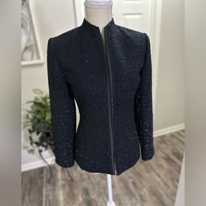 Kasper & Company ASL Women’s Black Sparkly Cocktail Party Blazer Jacket Size 6P